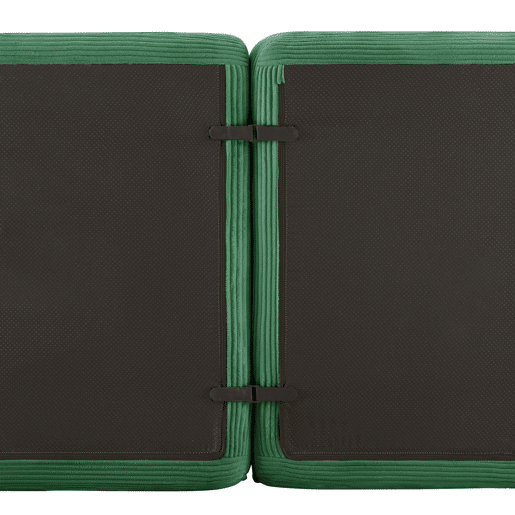 Sofá modular de 4 lugares - Couro sintético acolchoado, assento profundo, antiderrapante - Verde