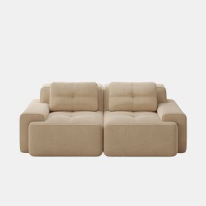 Sofá modular Boneless de 2 lugares - confortável, moderno, tipo nuvem, sofá-cama - bege