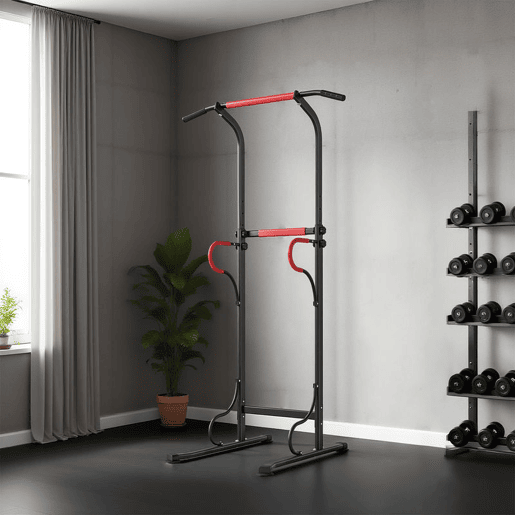 HOMCOM Barra de Elevações com Altura Ajustável Estação de Flexões Resistente para Ginásio em Casa Máquina de Elevações Multifuncional para Treino de Força 98x84x171-219 cm Preto HOMCOM Barra de Elevações com Altura Ajustável Estação de Flexões Resistente para Ginásio em Casa Máquina de Elevações Multifuncional para Treino de Força 98x84x171-219 cm Preto
