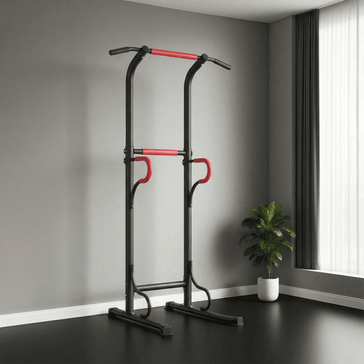 HOMCOM Barra de Elevações com Altura Ajustável Estação de Flexões Resistente para Ginásio em Casa Máquina de Elevações Multifuncional para Treino de Força 98x84x171-219 cm Preto HOMCOM Barra de Elevações com Altura Ajustável Estação de Flexões Resistente para Ginásio em Casa Máquina de Elevações Multifuncional para Treino de Força 98x84x171-219 cm Preto