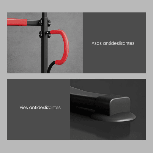 HOMCOM Barra de Elevações com Altura Ajustável Estação de Flexões Resistente para Ginásio em Casa Máquina de Elevações Multifuncional para Treino de Força 98x84x171-219 cm Preto HOMCOM Barra de Elevações com Altura Ajustável Estação de Flexões Resistente para Ginásio em Casa Máquina de Elevações Multifuncional para Treino de Força 98x84x171-219 cm Preto