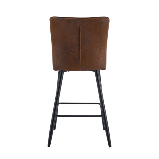 Banco de bar 101 cm - ergonómico, confortável e moderno - Castanho+Preto