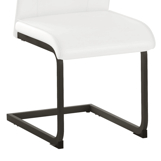 Conjunto de mesa e cadeiras 160x90x76 cm - Mesa retangular com prateleira multifuncional e 6 cadeiras de couro branco - Branco, Madeira Conjunto de mesa e cadeiras 160x90x76 cm - Mesa retangular com prateleira multifuncional e 6 cadeiras de couro branco - Branco, Madeira