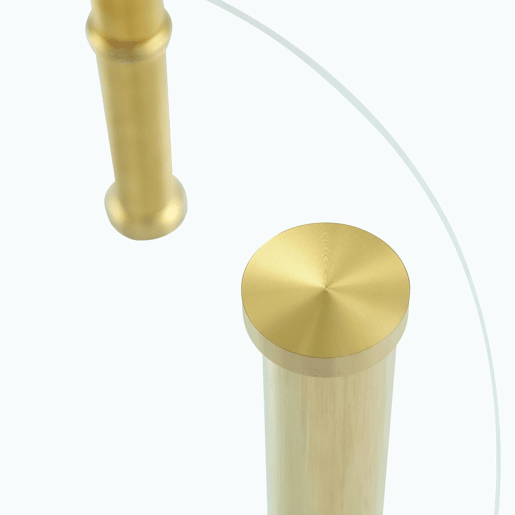 Mesa de centro com 2 níveis - Design luxuoso, estável e espaçoso - Dourado e transparente
