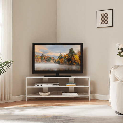 Mesa de TV Berg biselada 110x36x42 cm branco en.casa