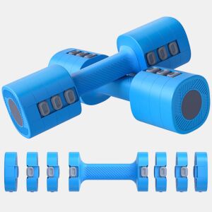 SPORTNOW Conjunto de Halteres Ajustáveis 4 em 1 11,522,5 kg Conjunto de Pesos e Halteres de Metal com Pegas Antideslizantes e Design Quadrado para Treino em Casa Ginásio Azul