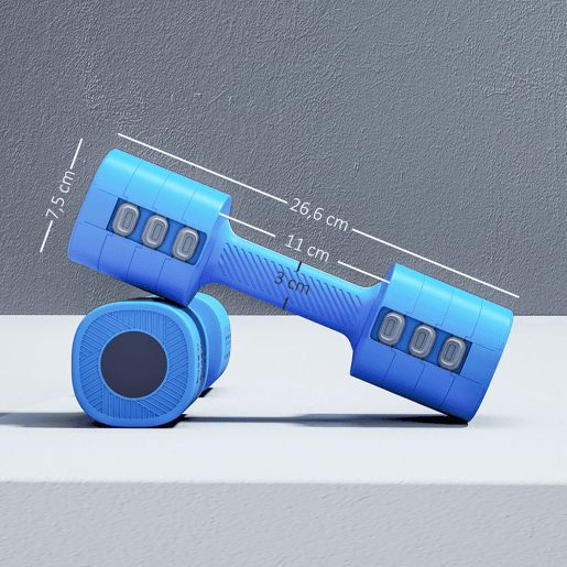 SPORTNOW Conjunto de Halteres Ajustáveis 4 em 1 11,522,5 kg Conjunto de Pesos e Halteres de Metal com Pegas Antideslizantes e Design Quadrado para Treino em Casa Ginásio Azul
