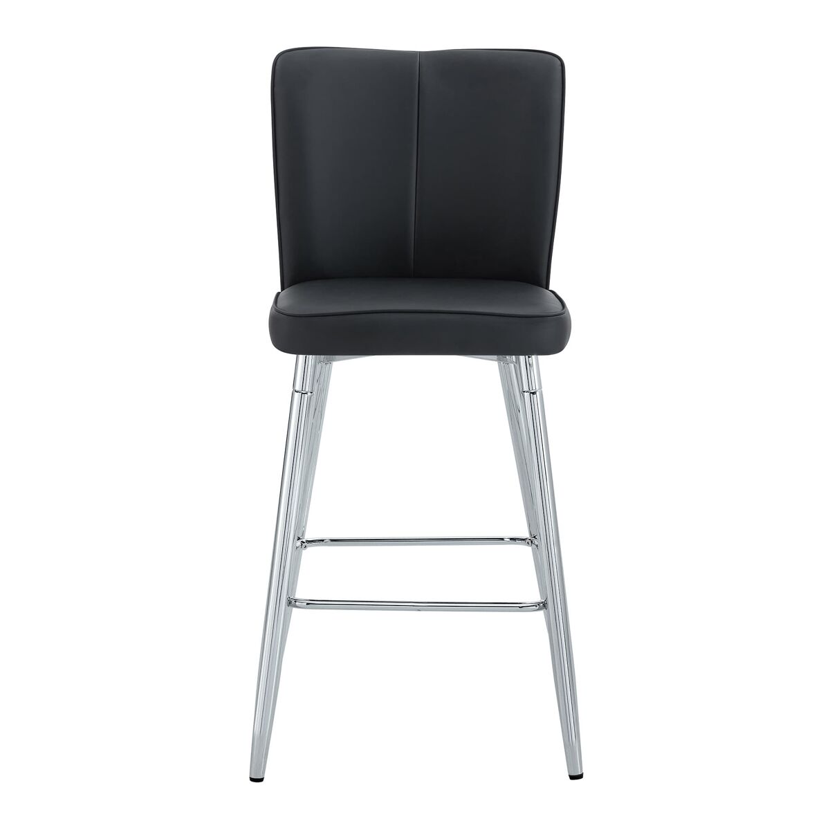 Taburete de bar 101cm - ergonomía y confort, diseño elegante - negro y plateado