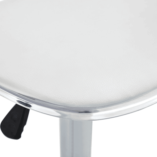 Bancos de bar 2 unidades - Altura ajustável 82-104 cm, encosto transparente, rotação 360° - BrancoPrateado