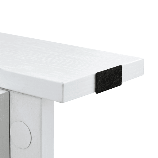 Mesa auxiliar moderna 110x55x42 cm - 2 níveis de armazenamento - Branco madeira