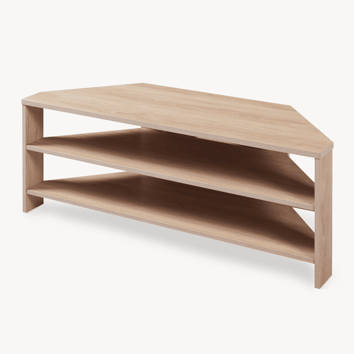 Mesa de TV Berg biselada 110x36x42 cm aspeto carvalho en.casa