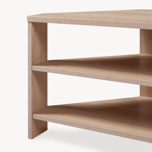 Mesa de TV Berg biselada 110x36x42 cm aspeto carvalho en.casa
