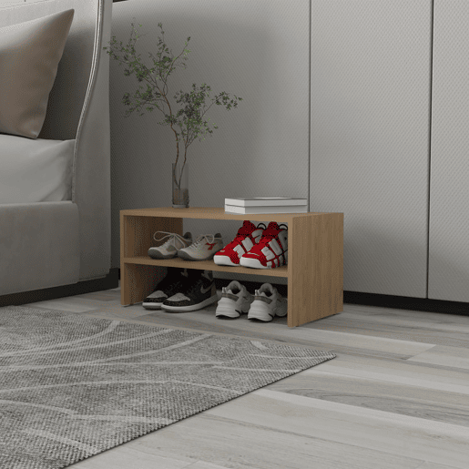 Sapateira Norris com Design Compacto e 2 Prateleiras Funcionais para Otimizar Espaços Reduzidos
