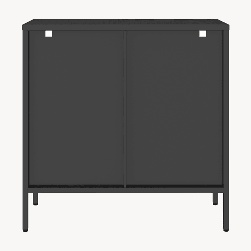 Aparador de vitrinas Borshavisa 2 portas vidro transparente 80x80x35 cm preto en.casa Aparador de vitrinas Borshavisa 2 portas vidro transparente 80x80x35 cm preto en.casa
