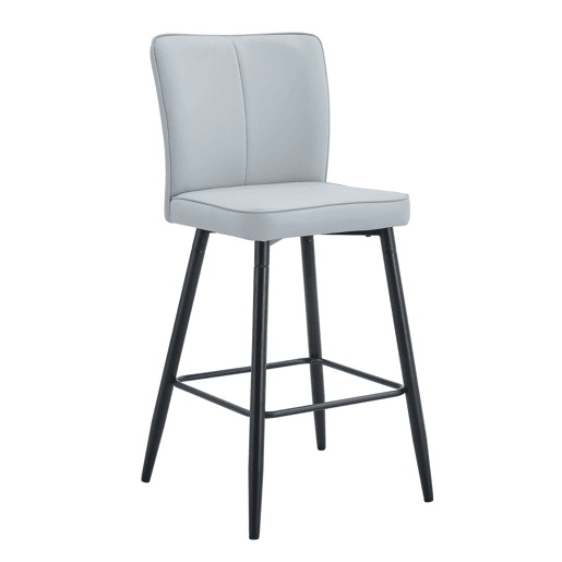 Bancos de bar 101 cm - ergonómicos e confortáveis PU - pretocinza claro