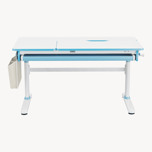 Secretária infantil Kuosa regulável em altura aço 120x60 cm azul  branco en.casa