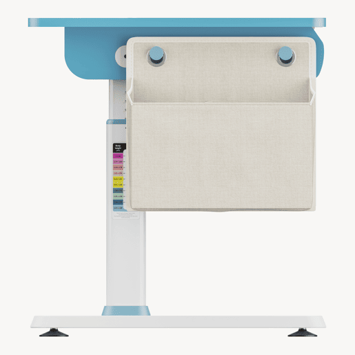 Secretária infantil Kuosa regulável em altura aço 120x60 cm azul  branco en.casa