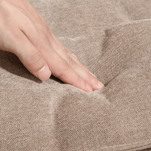 HOMCOM Poltrona de Baloiço Moderna Estofada em Chenilha Poltrona de Lactância com Encosto Largo Acolchoamento Espesso Pernas de Madeira Apoios de Braço 71x98,5x97 cm Castanho