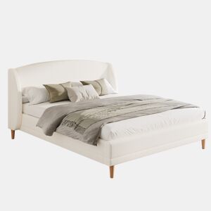 Cama de casal de linho 140x190 cm,branco