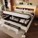 Cama de matrimonio de lino 151x219 Cama de matrimonio de lino 151x219 Beige