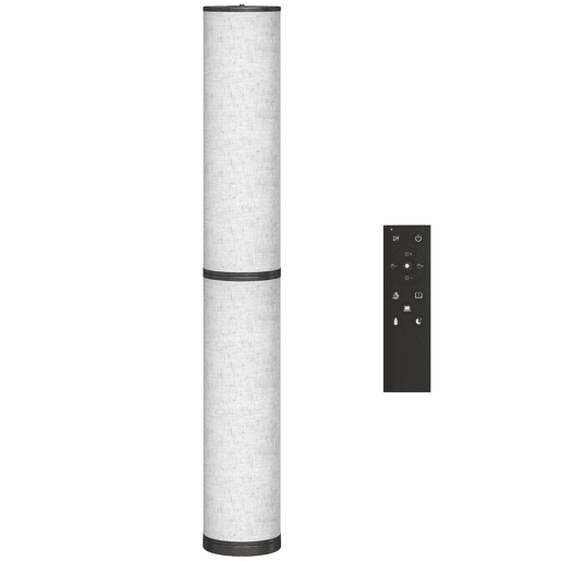 HOMCOM Candeeiro de Pé Moderno Candeeiro de Sala com Brilho Temperaturas de Cor Ajustáveis 3000K-6000K Controle Remoto Magnético Temporizador para Quarto Escritório Decoração Ø20x135 cm Bege