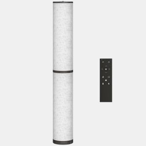 HOMCOM Candeeiro de Pé Moderno Candeeiro de Sala com Brilho Temperaturas de Cor Ajustáveis 3000K-6000K Controle Remoto Magnético Temporizador para Quarto Escritório Decoração Ø20x135 cm Bege