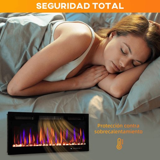 HOMCOM Lareira Elétrica Ultrafina de Parede e Embutir com Chama 3D Lareira Decorativa BrilhoVelocidade Ajustável 12 Cores Pedras 9001800W Temporizador Termóstato Controlo Remoto 106,7x9,4x47 cm Preto HOMCOM Lareira Elétrica Ultrafina de Parede e Embutir com Chama 3D Lareira Decorativa BrilhoVelocidade Ajustável 12 Cores Pedras 9001800W Temporizador Termóstato Controlo Remoto 106,7x9,4x47 cm Preto