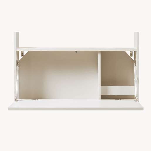 Secretária dobrável Rautalampi com prateleira 83x48x15 cm Bege en.casa Secretária dobrável Rautalampi com prateleira 83x48x15 cm Bege en.casa