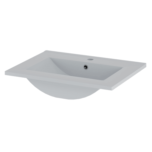 Móvel de toucador individual Tao Cachemire com lavatório embutido e pedestal de 60cm