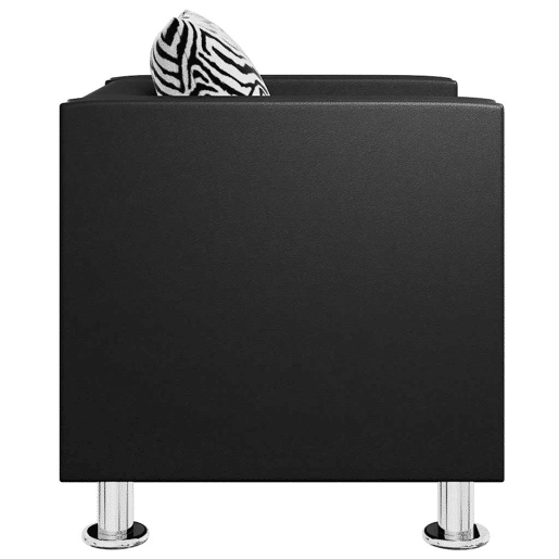 vidaXL Poltrona em couro artificial preto vidaXL Poltrona em couro artificial preto