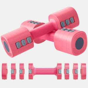 SPORTNOW Conjunto de Halteres Ajustáveis 4 em 1 11,522,5 kg Conjunto de Pesos e Halteres de Metal com Pegas Antideslizantes e Design Quadrado para Treino em Casa Ginásio Vermelho
