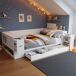 Cama juvenile de mdf 145x264 Cama juvenile de mdf 145x264 Blanco