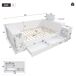 Cama juvenile de mdf 145x264 Cama juvenile de mdf 145x264 Blanco