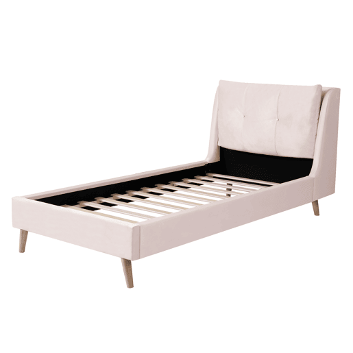 Cama juvenile,cama de solteiro de veludo 90x200 cm,rosa