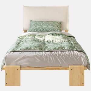 Cama juvenile,cama de solteiro de madeira maciça 90x200 cm,natural