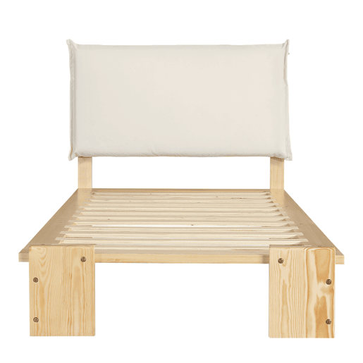 Cama juvenile,cama de solteiro de madeira maciça 90x200 cm,natural