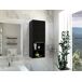 Armario de Pared baño Mila en melamina con una puerta y cuatro estantes , 81.7 X 30 X 25.5 cm , Blanco 30 Armario de Pared baño Mila en melamina con una puerta y cuatro estantes , 81.7 X 30 X 25.5 cm , Blanco 30 Gris