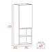 Armario de Pared baño Mila en melamina con una puerta y cuatro estantes , 81.7 X 30 X 25.5 cm , Blanco 30 Armario de Pared baño Mila en melamina con una puerta y cuatro estantes , 81.7 X 30 X 25.5 cm , Blanco 30 Gris