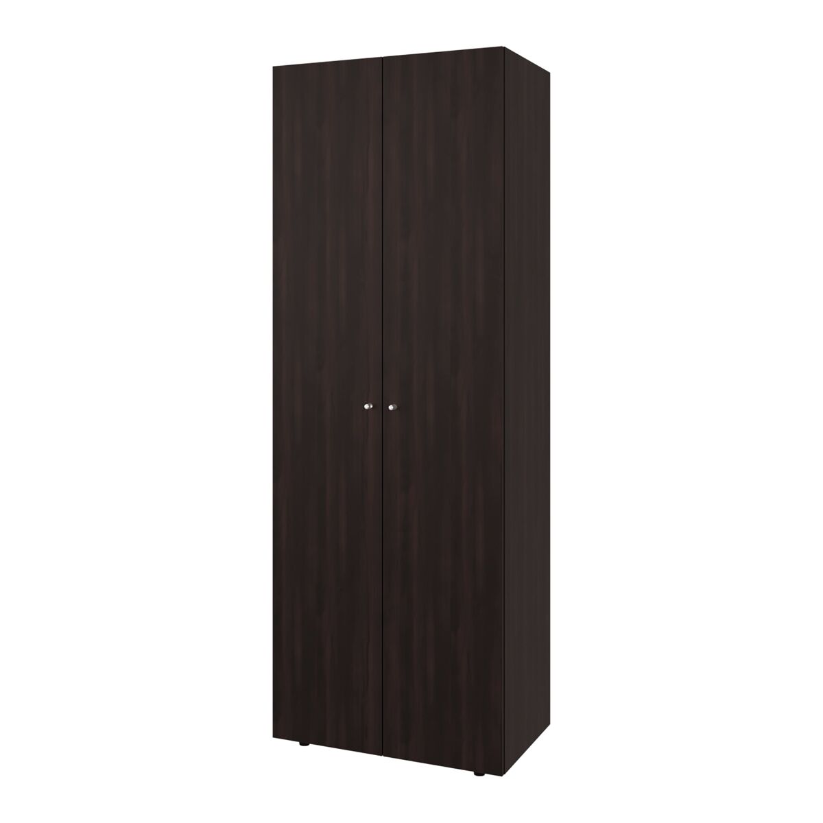 Armario World alto 2 puertas con estantes y almacenaje vertical Madera Oscura