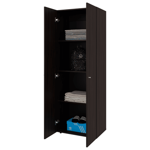 Armario World alto de duas portas com prateleiras e arrumação vertical