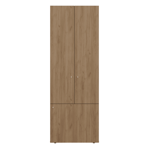 Armário alto de 3 portas com 4 prateleiras, modelo Tolleson, armário independente para quarto ou hall de entrada, design funcional
