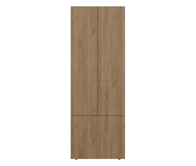 Armario alto de 3 puertas con 4 estantes modelo tolleson, armario independientepara dormitorio o recibidor, diseño funcional