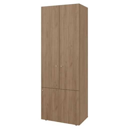 Armário alto de 3 portas com 4 prateleiras, modelo Tolleson, armário independente para quarto ou hall de entrada, design funcional