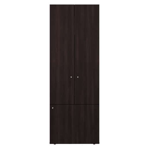 Armário alto Tolleson de 3 portas com 4 prateleiras, armário independente para quarto em estilo moderno
