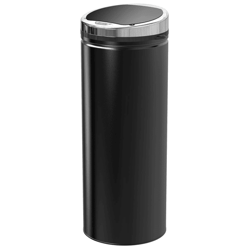 HOMCOM Balde do Lixo Automático 50L Lixeira de Cozinha com Sensor de Movimento Tampa de Fecho Suave e Silencioso Estrutura em Aço Inoxidável para Sala de Jantar Escritório Preto
