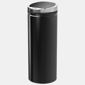 HOMCOM Balde do Lixo Automático 50L Lixeira de Cozinha com Sensor de Movimento Tampa de Fecho Suave e Silencioso Estrutura em Aço Inoxidável para Sala de Jantar Escritório Preto