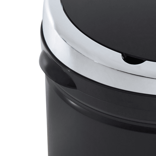 HOMCOM Balde do Lixo Automático 50L Lixeira de Cozinha com Sensor de Movimento Tampa de Fecho Suave e Silencioso Estrutura em Aço Inoxidável para Sala de Jantar Escritório Preto