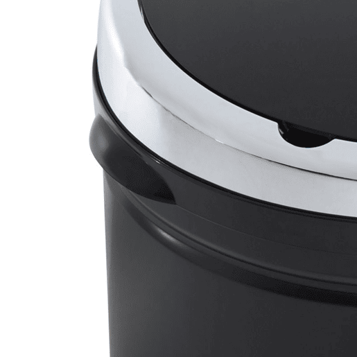 HOMCOM Balde do Lixo Automático 50L Lixeira de Cozinha com Sensor de Movimento Tampa de Fecho Suave e Silencioso Estrutura em Aço Inoxidável para Sala de Jantar Escritório Preto