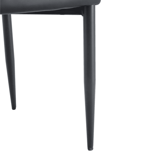 Cadeira de jantar 2 unidades - design ergonómico minimalista, encosto curvo - Preto