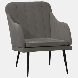 vidaXL Cadeira c apoio de braços 63x76x80 cm veludo cinzento-escuro